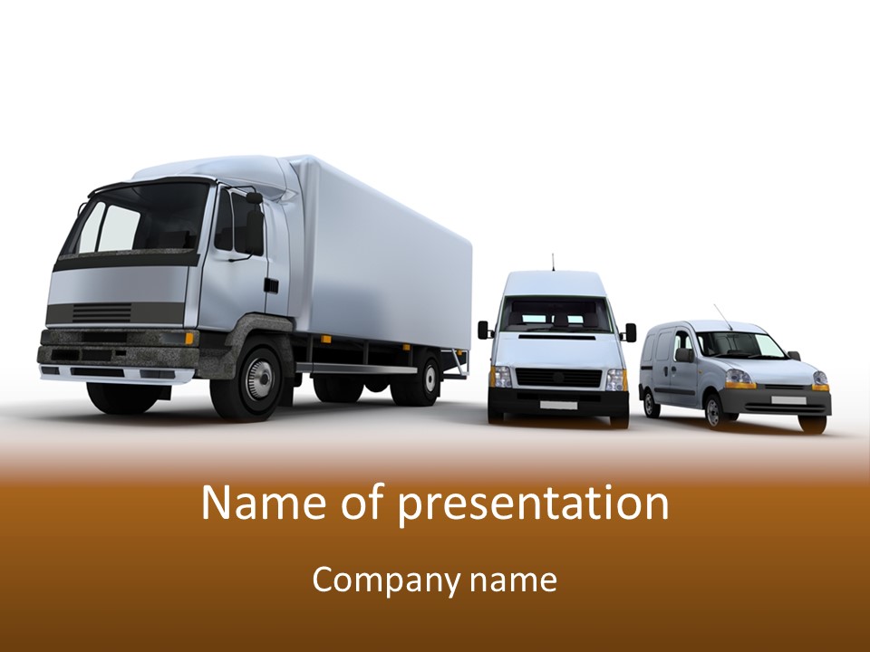 Road Business Transporter PowerPoint Template