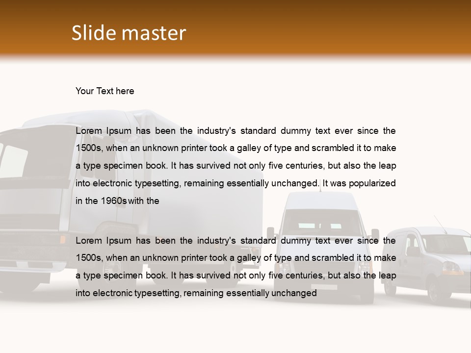 Road Business Transporter PowerPoint Template