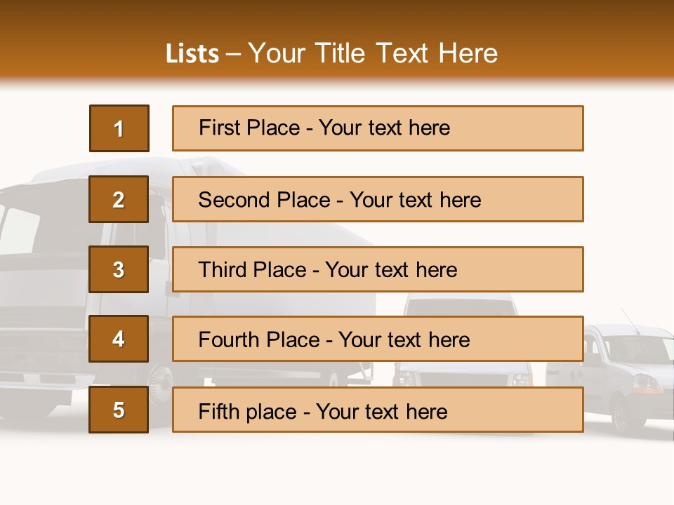 Road Business Transporter PowerPoint Template