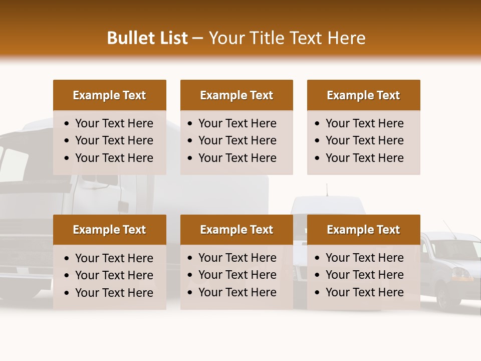 Road Business Transporter PowerPoint Template