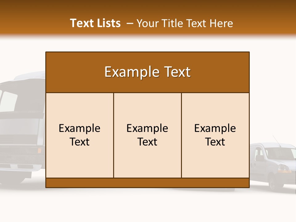 Road Business Transporter PowerPoint Template