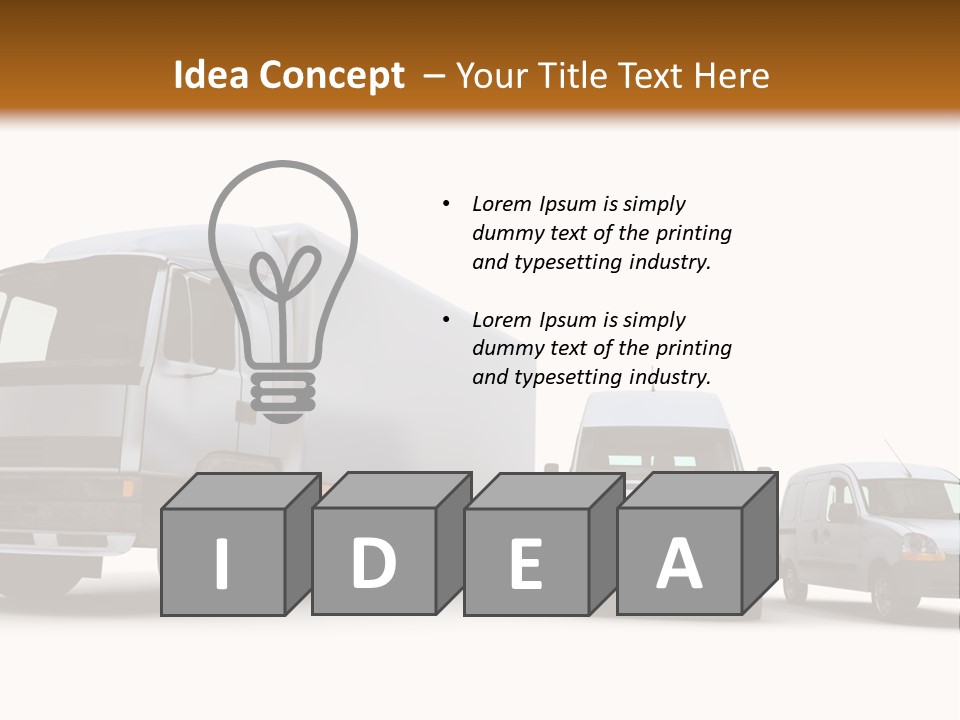 Road Business Transporter PowerPoint Template