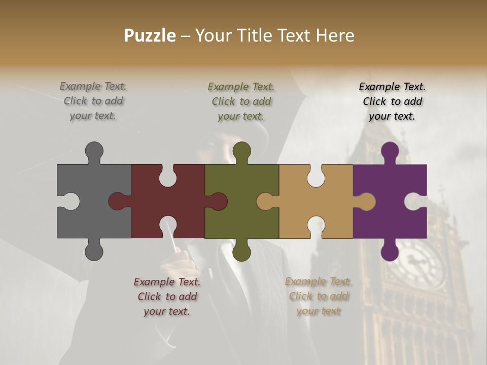 Business London Clock PowerPoint Template