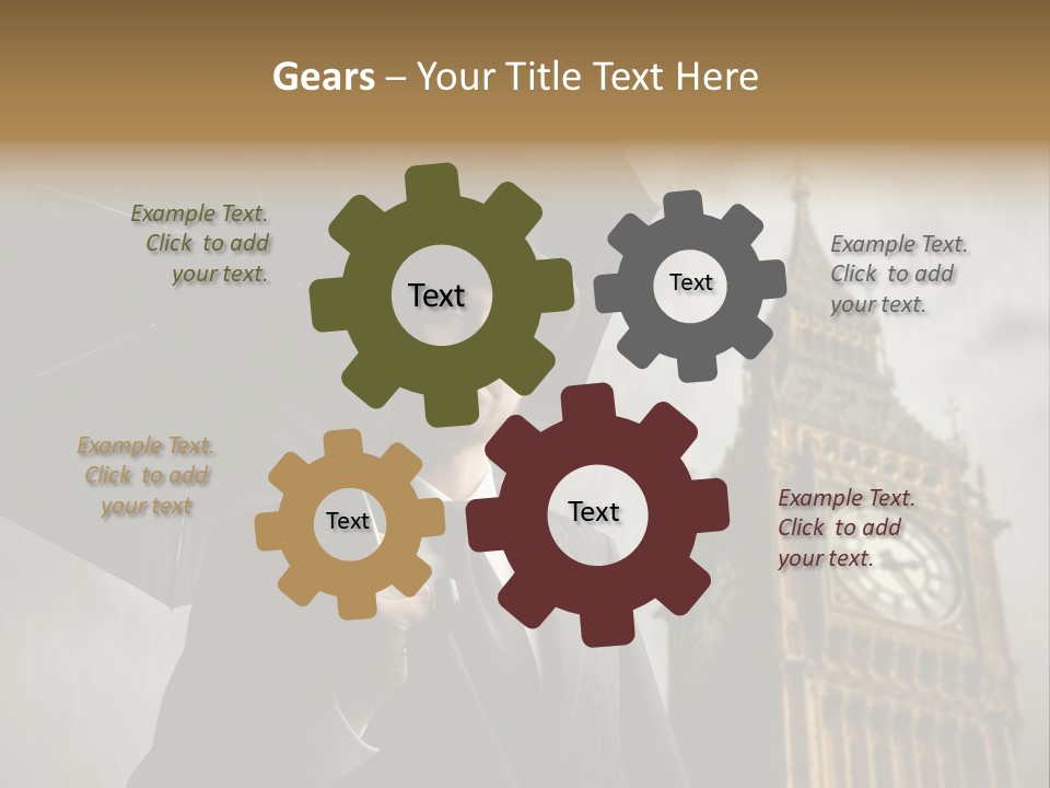 Business London Clock PowerPoint Template