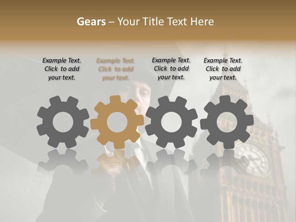 Business London Clock PowerPoint Template