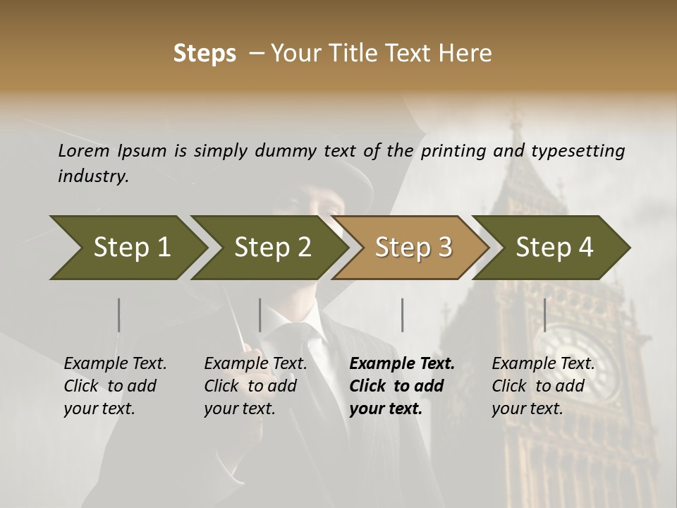 Business London Clock PowerPoint Template