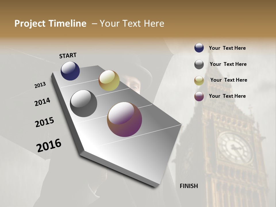 Business London Clock PowerPoint Template