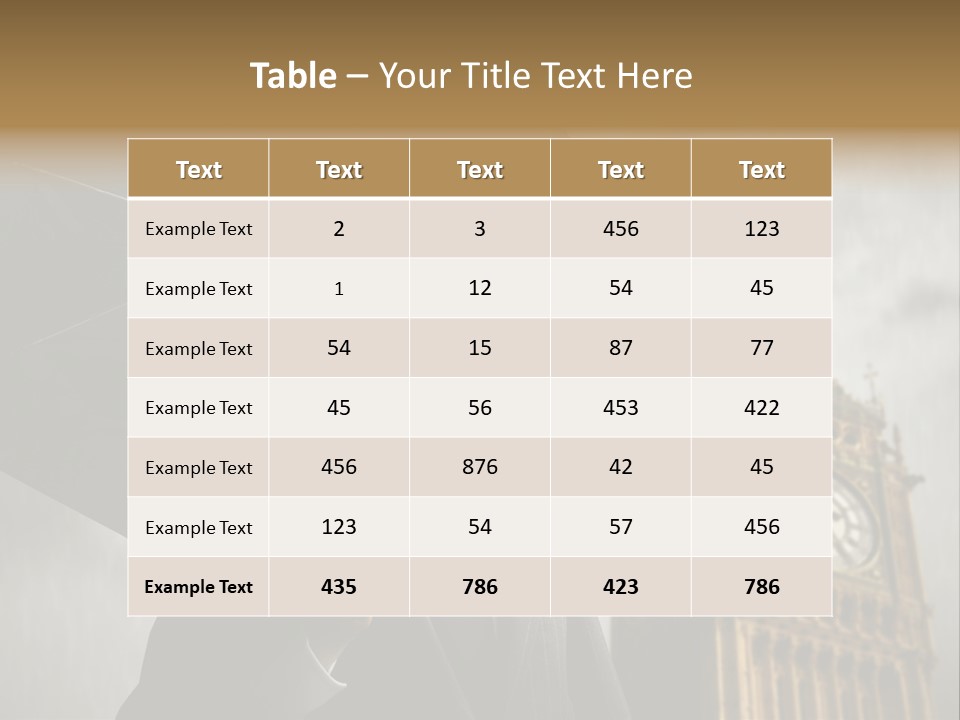 Business London Clock PowerPoint Template