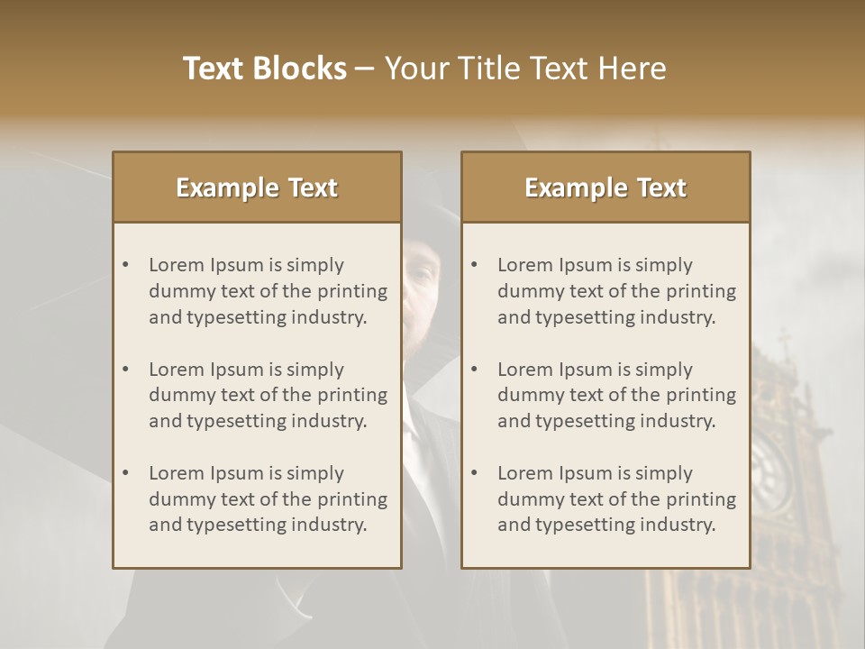Business London Clock PowerPoint Template