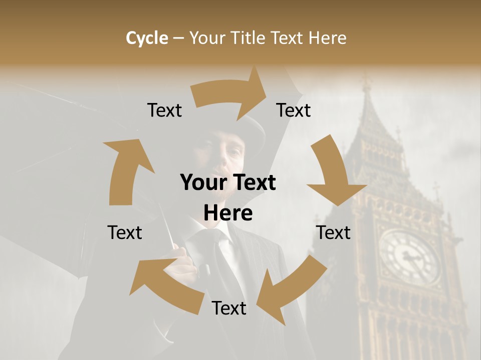 Business London Clock PowerPoint Template