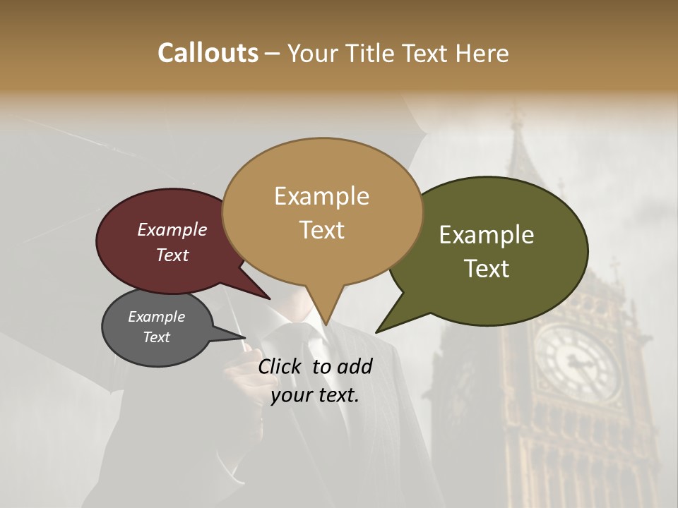 Business London Clock PowerPoint Template