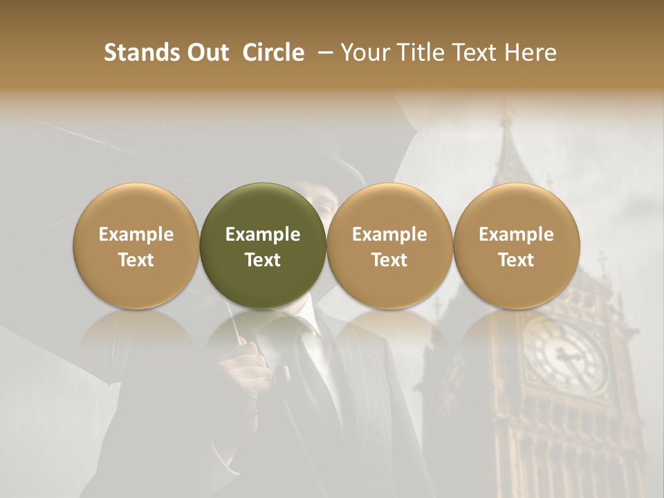 Business London Clock PowerPoint Template