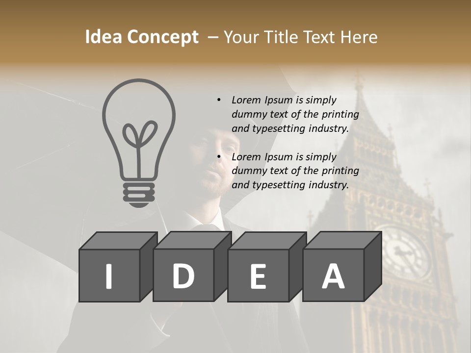 Business London Clock PowerPoint Template