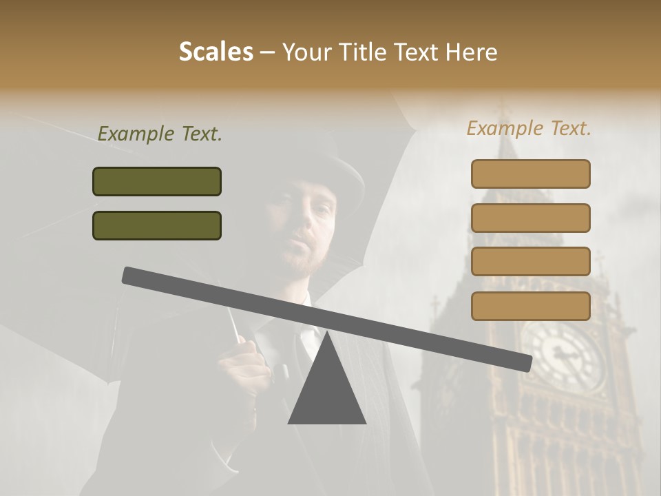 Business London Clock PowerPoint Template