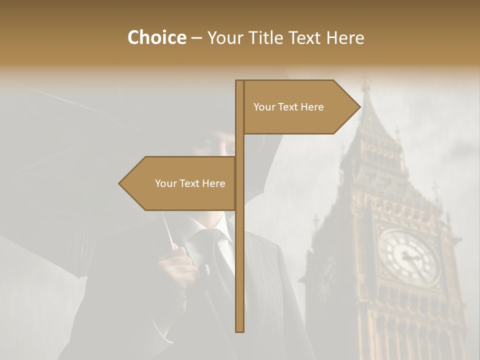 Business London Clock PowerPoint Template