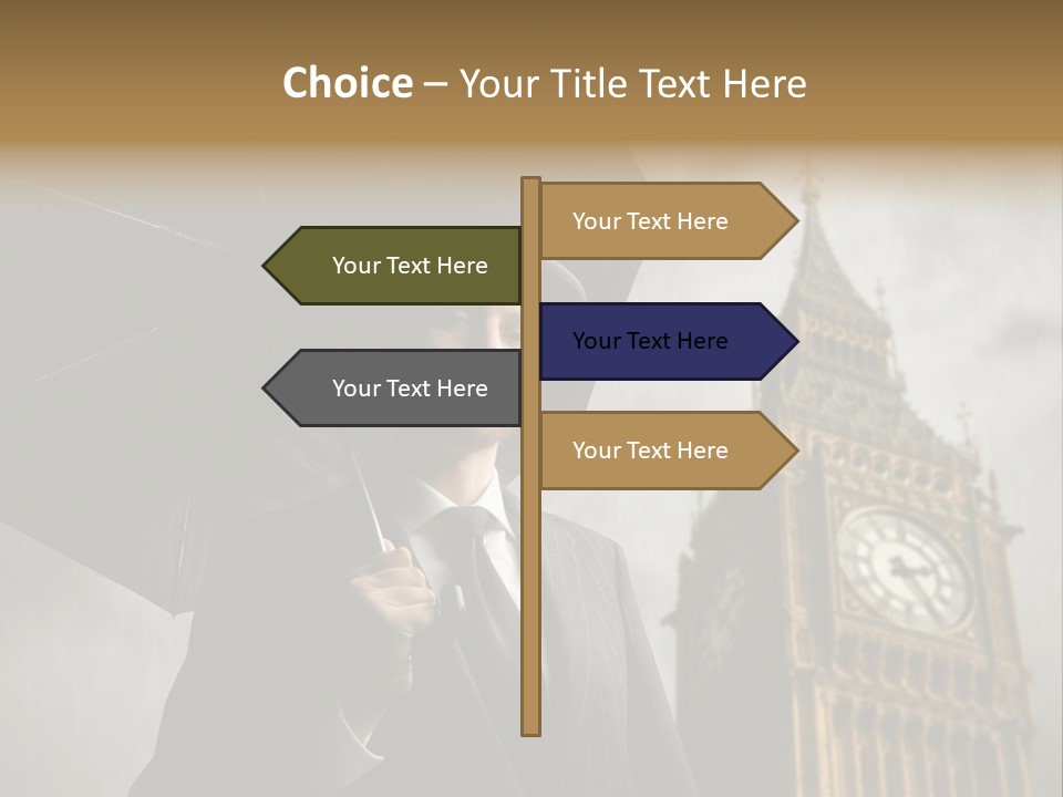 Business London Clock PowerPoint Template