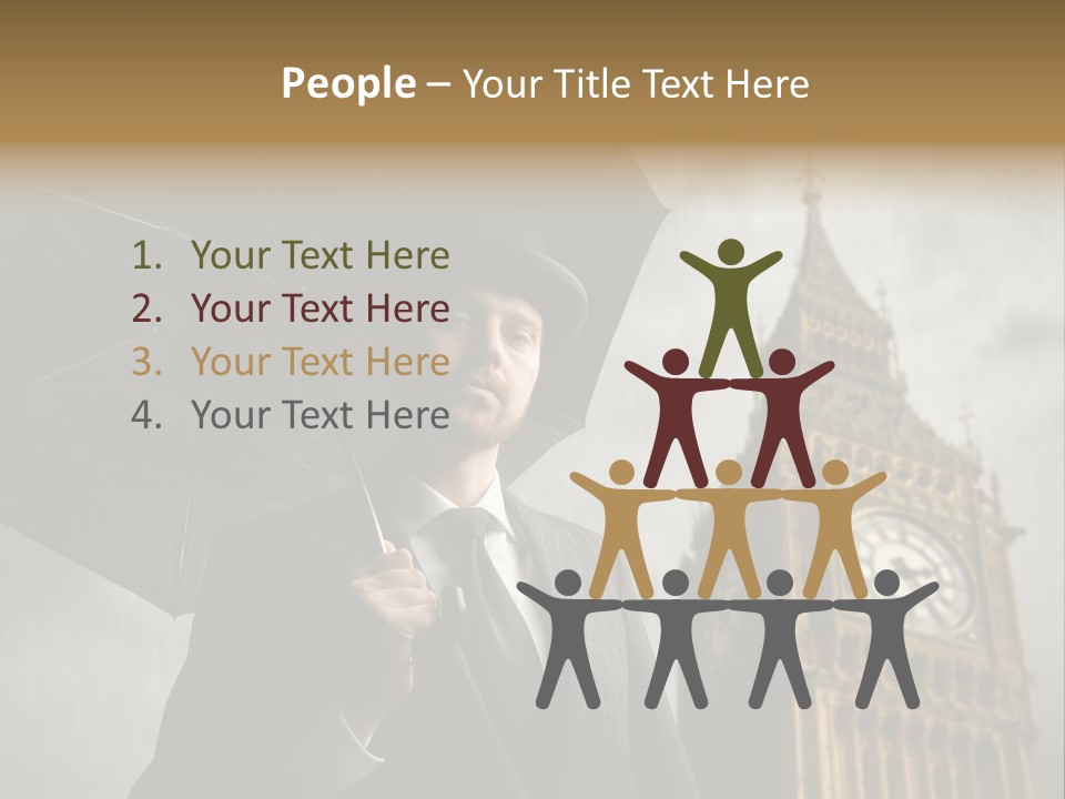 Business London Clock PowerPoint Template