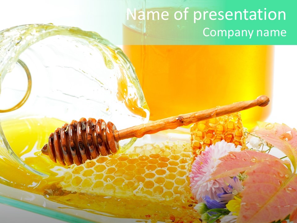 Healthy Honeycomb Wooden PowerPoint Template