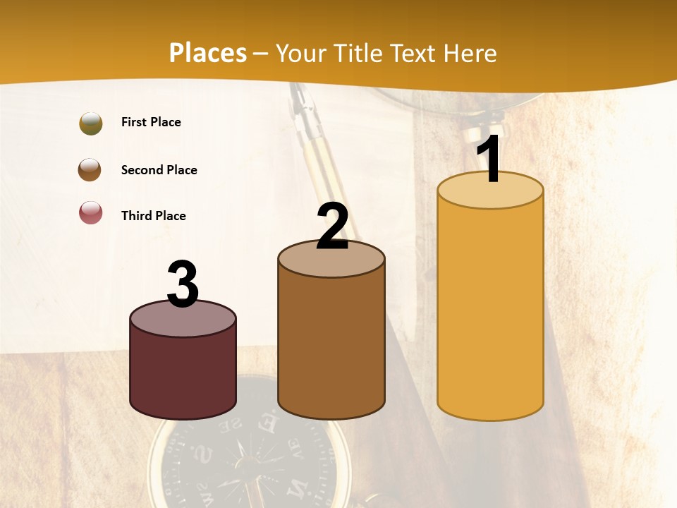 Backgrounds Magnifier Topography PowerPoint Template