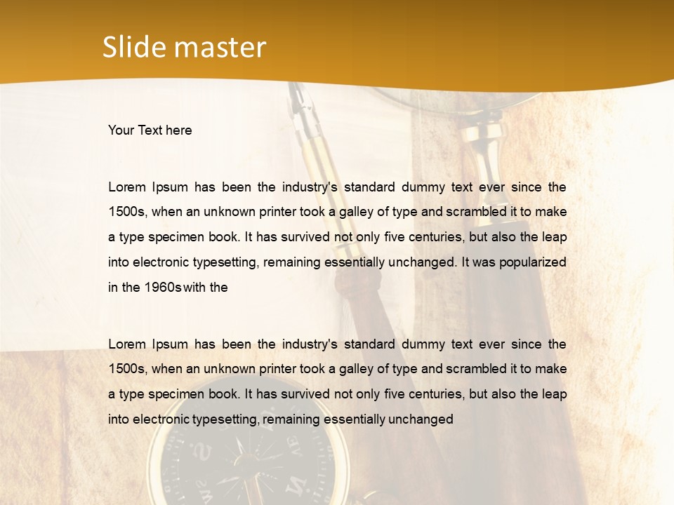 Backgrounds Magnifier Topography PowerPoint Template