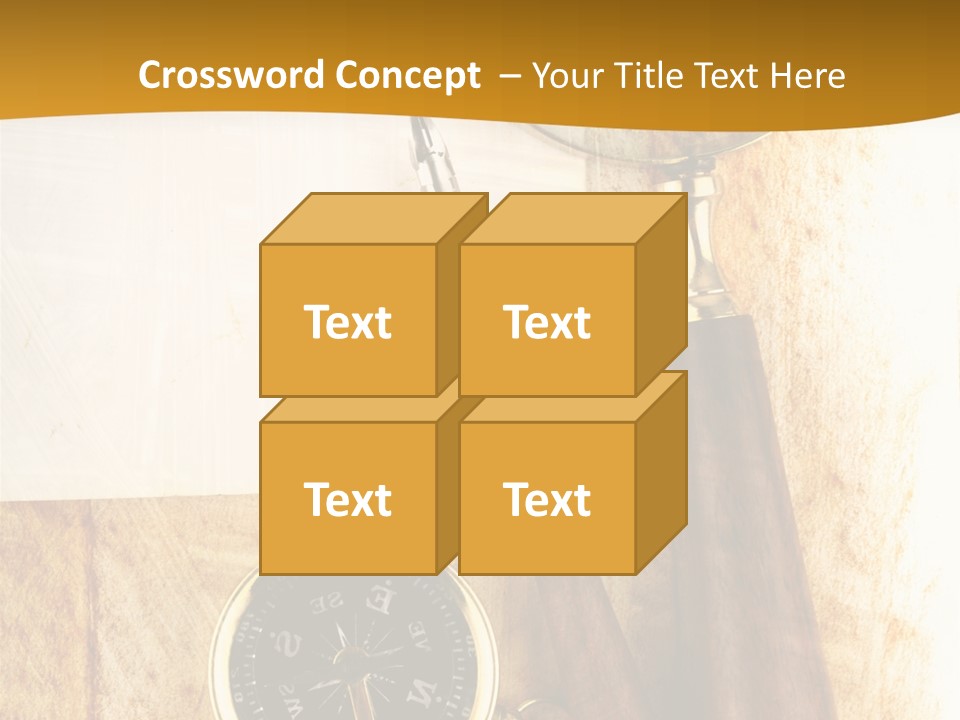 Backgrounds Magnifier Topography PowerPoint Template