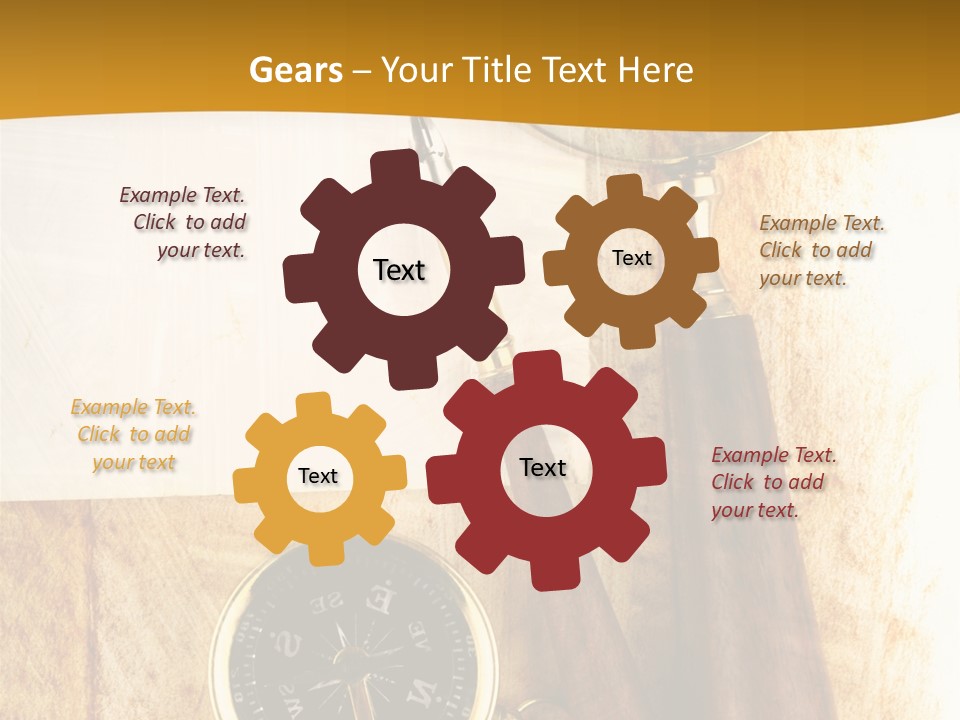 Backgrounds Magnifier Topography PowerPoint Template