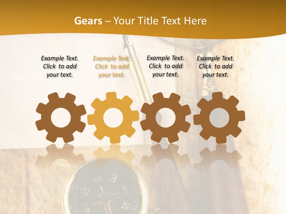 Backgrounds Magnifier Topography PowerPoint Template