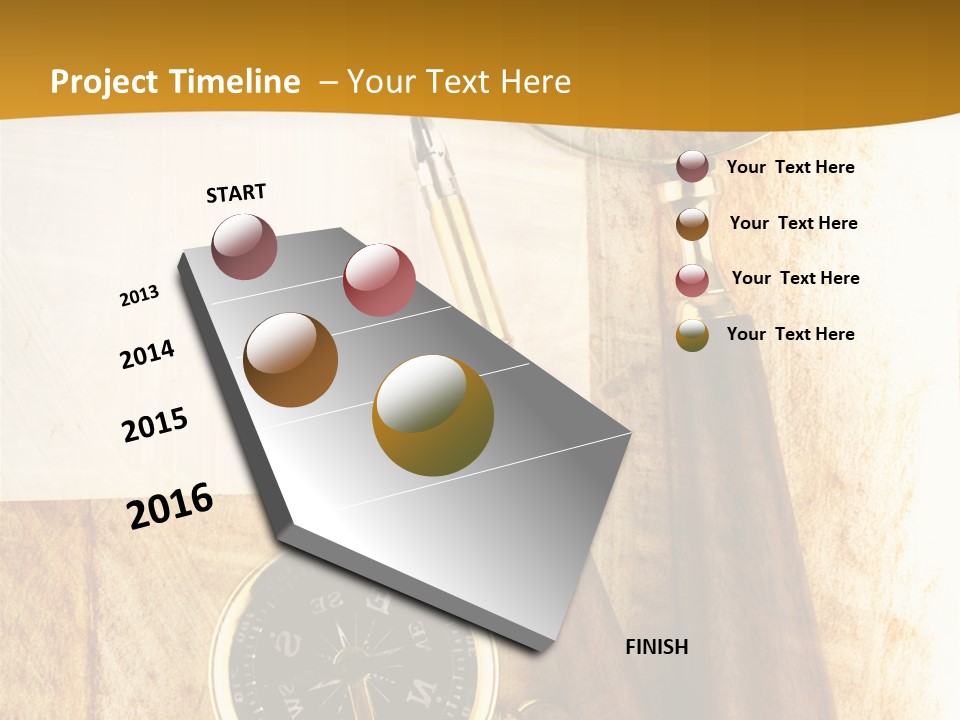 Backgrounds Magnifier Topography PowerPoint Template
