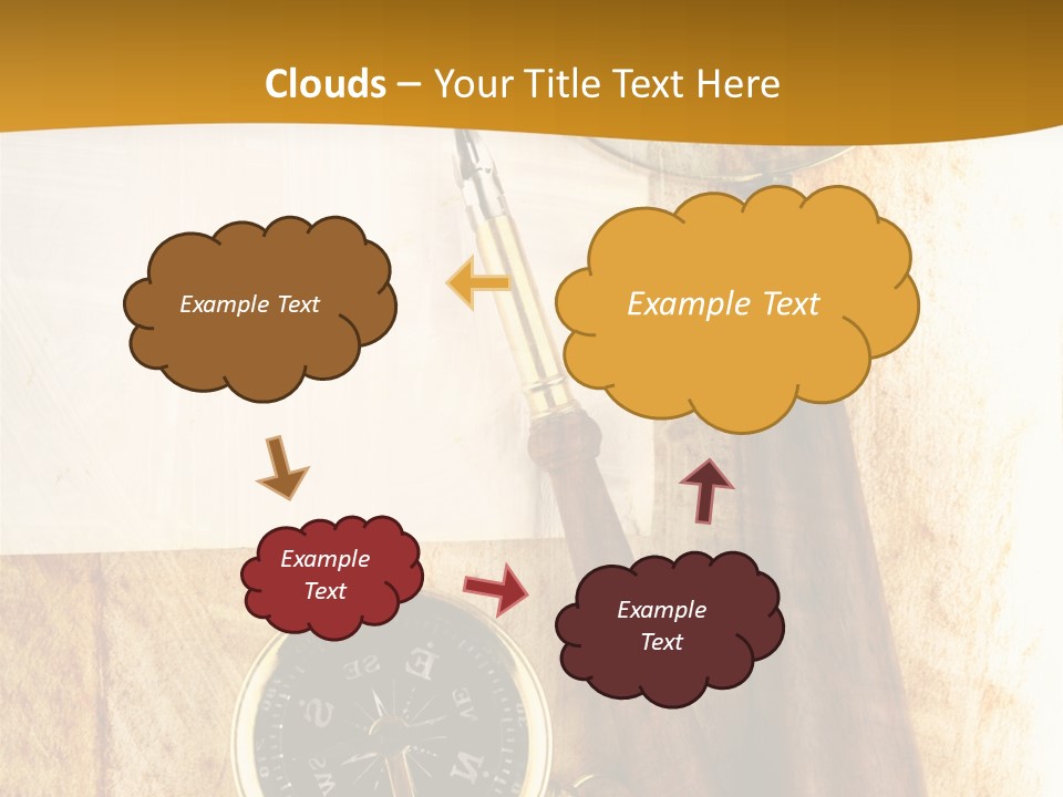 Backgrounds Magnifier Topography PowerPoint Template