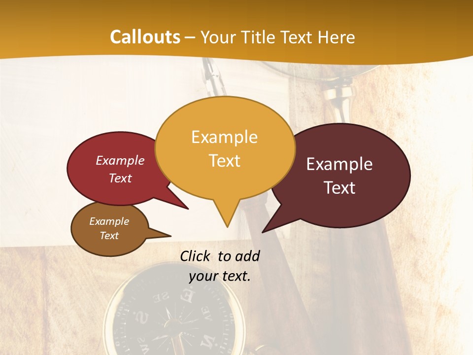 Backgrounds Magnifier Topography PowerPoint Template