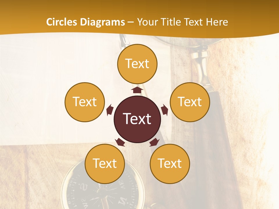 Backgrounds Magnifier Topography PowerPoint Template