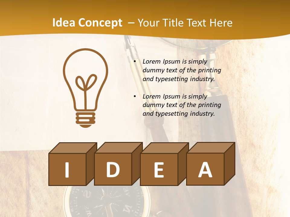 Backgrounds Magnifier Topography PowerPoint Template