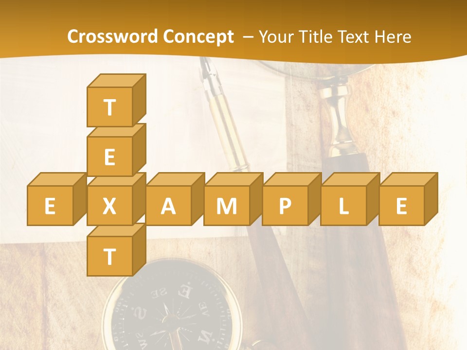 Backgrounds Magnifier Topography PowerPoint Template