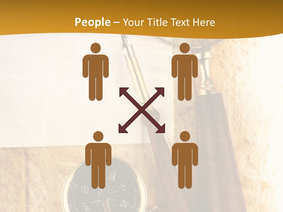 Backgrounds Magnifier Topography PowerPoint Template