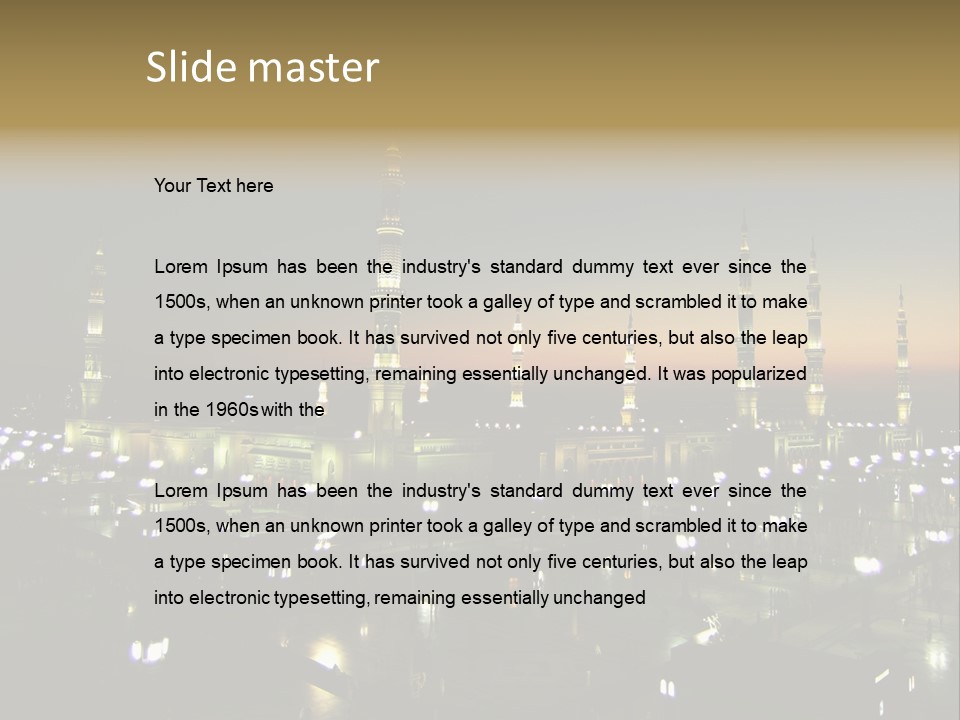 Muslim Religion Dome PowerPoint Template