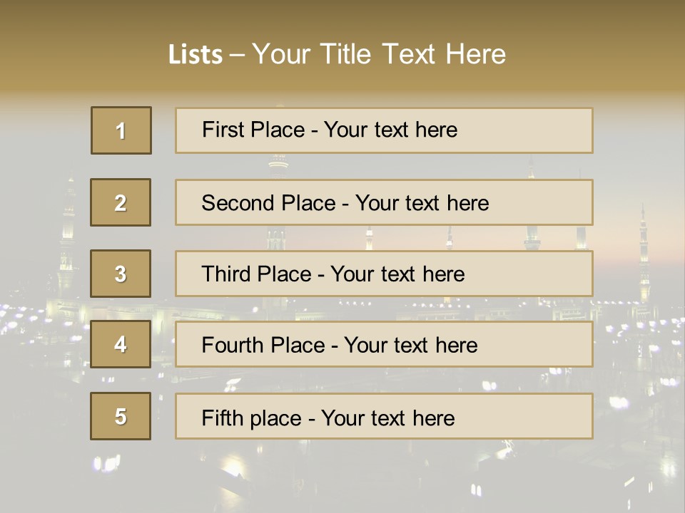 Muslim Religion Dome PowerPoint Template