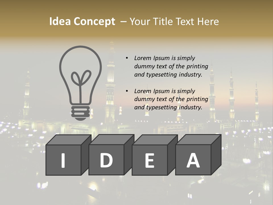 Muslim Religion Dome PowerPoint Template