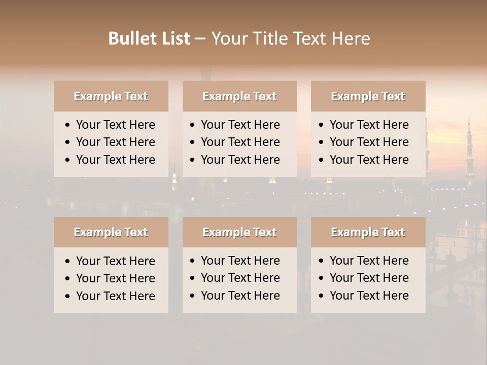 Lights Submit Asia PowerPoint Template