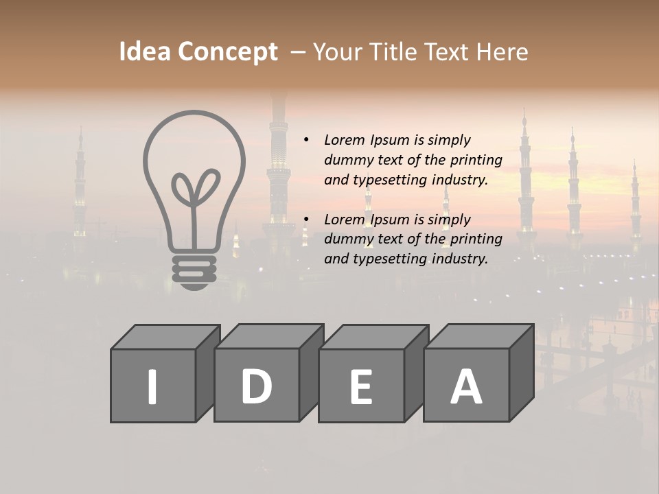 Lights Submit Asia PowerPoint Template