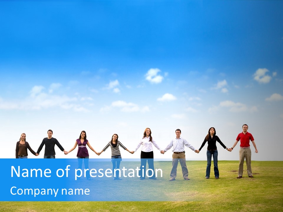 Diverse Teamwork People PowerPoint Template