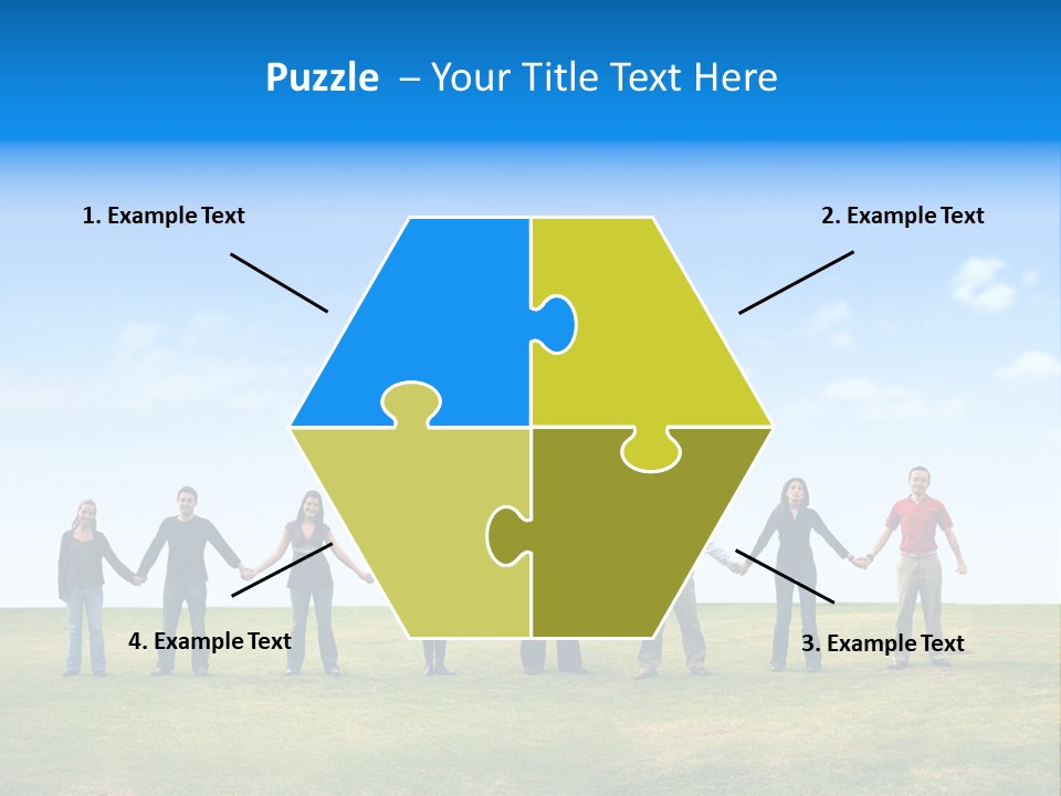 Diverse Teamwork People PowerPoint Template