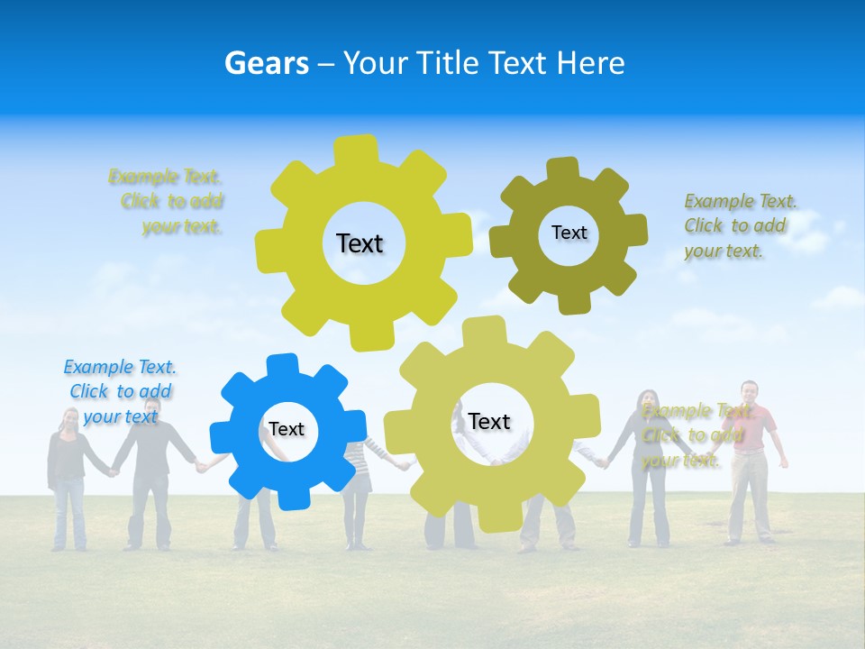 Diverse Teamwork People PowerPoint Template