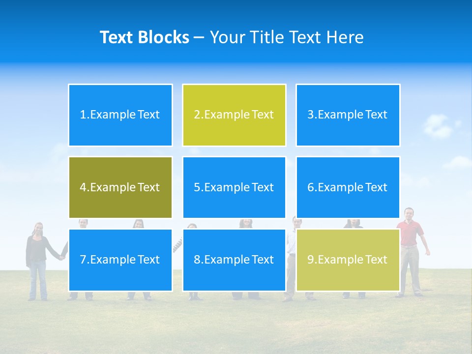 Diverse Teamwork People PowerPoint Template