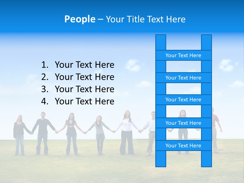 Diverse Teamwork People PowerPoint Template