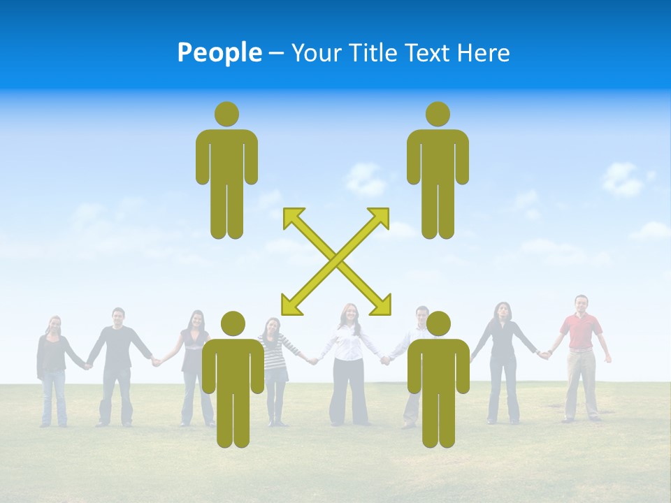 Diverse Teamwork People PowerPoint Template