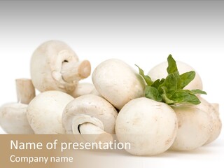 Trimmings Freshness Champignon PowerPoint Template