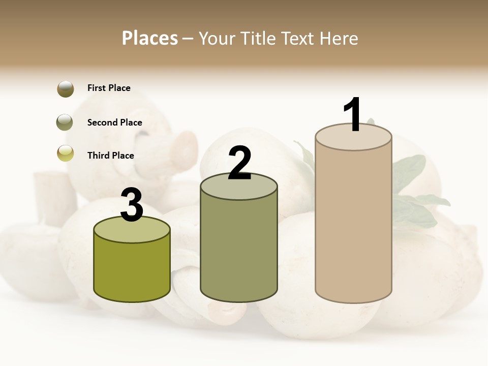 Trimmings Freshness Champignon PowerPoint Template