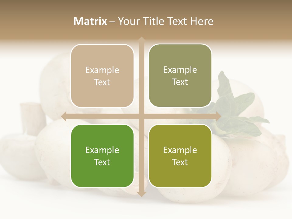 Trimmings Freshness Champignon PowerPoint Template