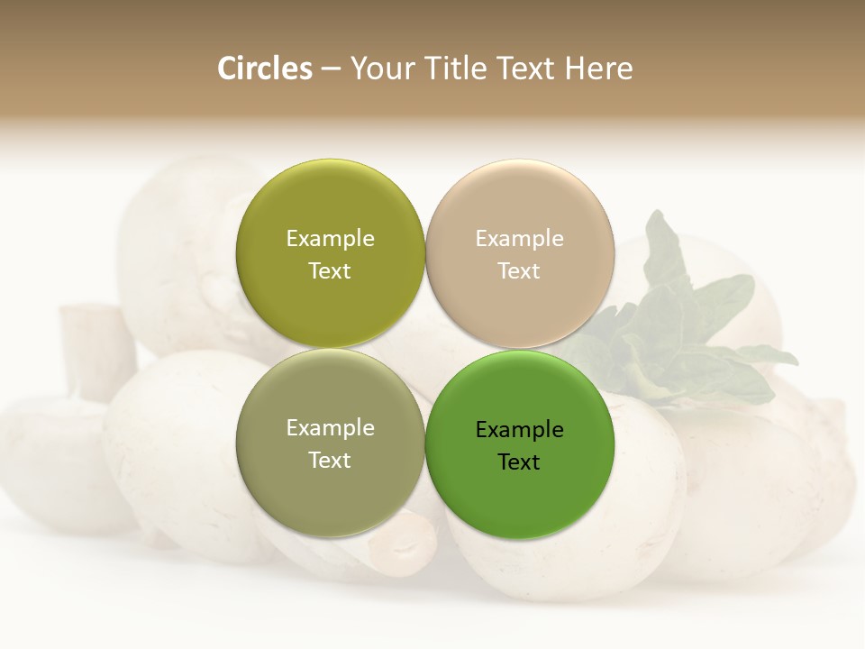 Trimmings Freshness Champignon PowerPoint Template