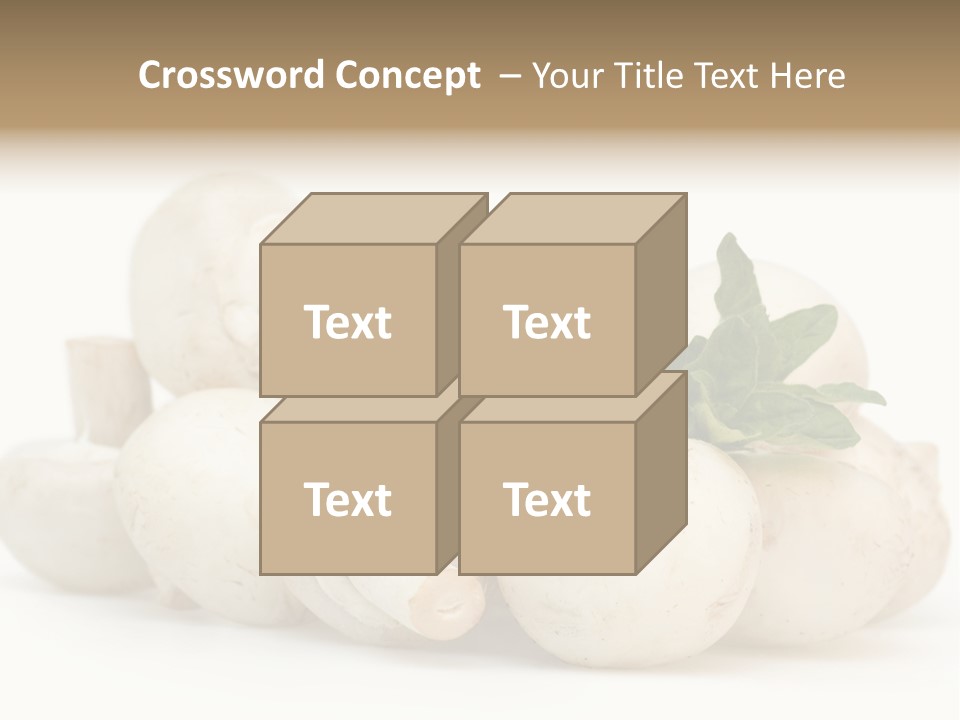 Trimmings Freshness Champignon PowerPoint Template